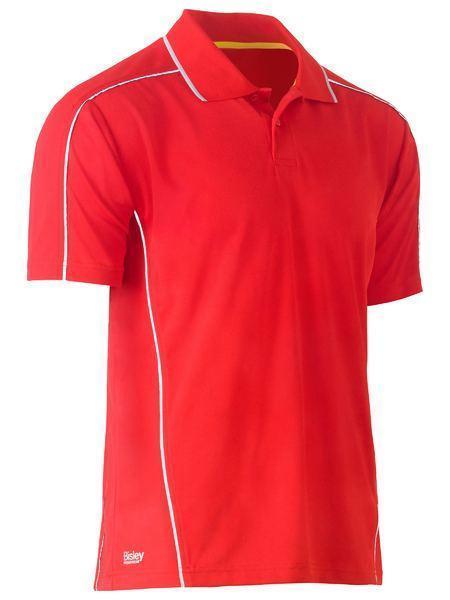 Bisley Cool Mesh Polo Shirt BK1425 Work Wear Bisley Workwear Red S 